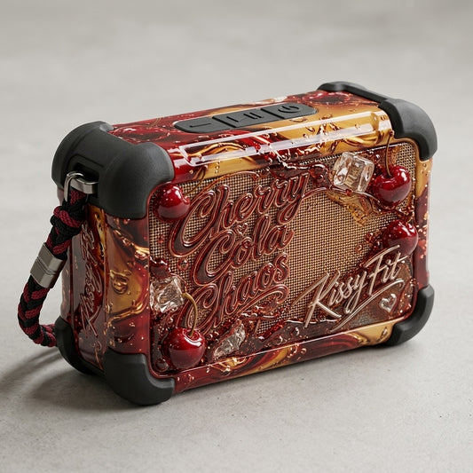 Kissy Fit — Cherry Cola Chaos Blackwater Outdoor Bluetooth Speaker — product mockup
