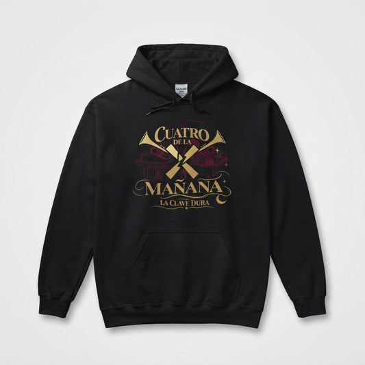 La Clave Dura — Cuatro De La Mañana Hoodie — product mockup