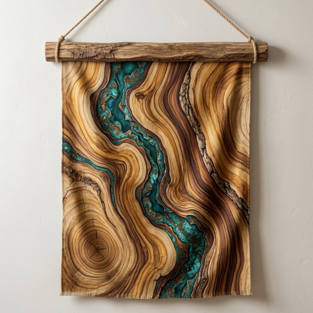 ANEMOS — Cambium Wood Topped Wall Tapestry — product mockup