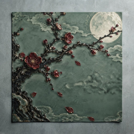 MOON INK 墨月 — 一枝春 (a branch of spring) Pet Bandana — product mockup