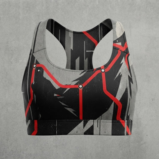Nobody Answers — If I Was A Wolf Polyester Sports Bra (AOP) — product mockup
