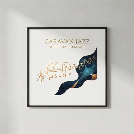 Caravan Jazz — Amber Transmissions Poster — product mockup