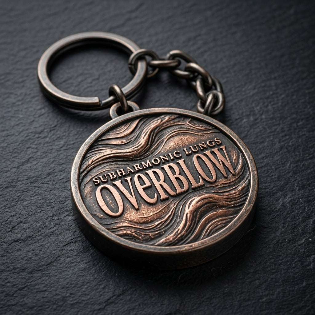 SUBHARMONIC LUNGS — Overblow Double-Sided Keychain Charm — product mockup