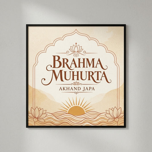 Akhand Japa — Brahma Muhurta Poster — product mockup