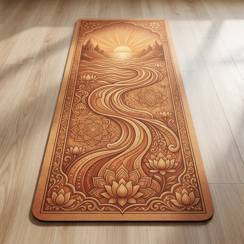Akhand Japa — Brahma Muhurta Rubber Yoga Mat — product mockup
