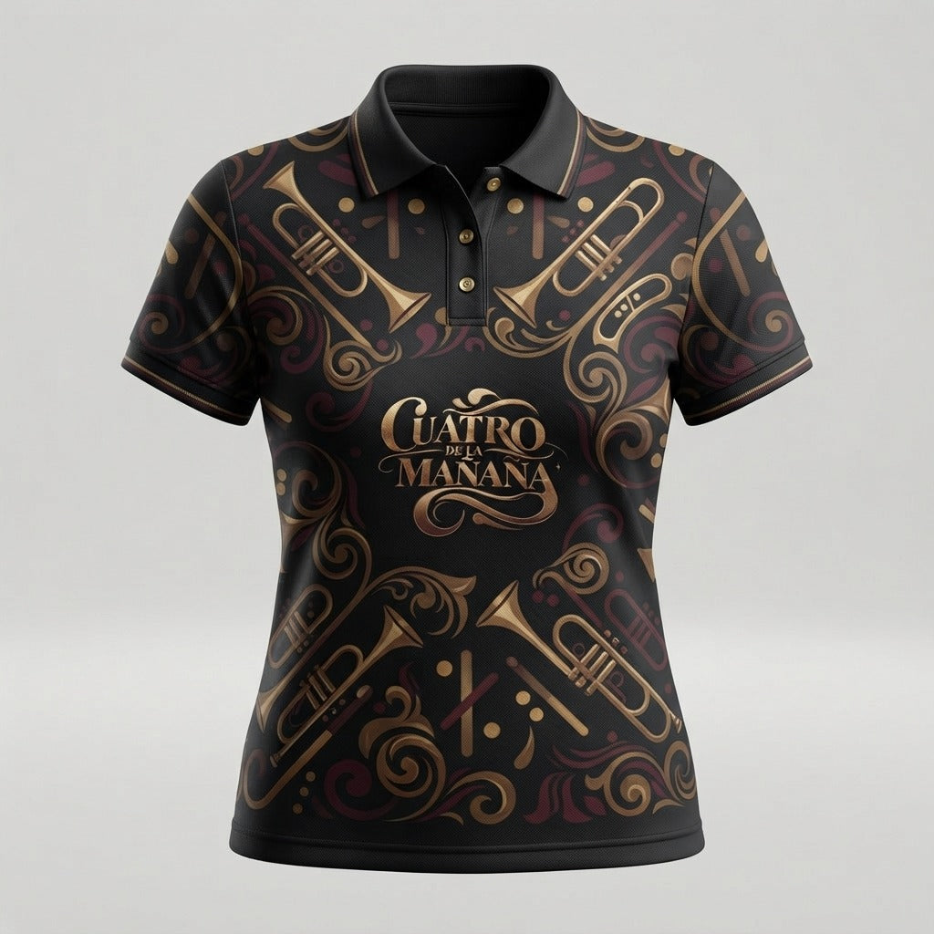La Clave Dura — Cuatro De La Mañana Women's PosiCharge Re-Compete Polo — product mockup