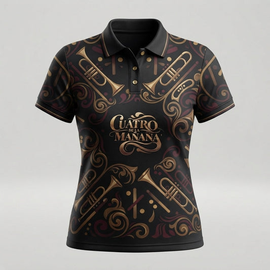 La Clave Dura — Cuatro De La Mañana Women's PosiCharge Re-Compete Polo — product mockup