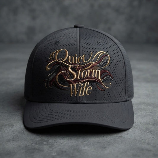 Wife — Quiet Storm Snapback Perforated Cap — product mockup