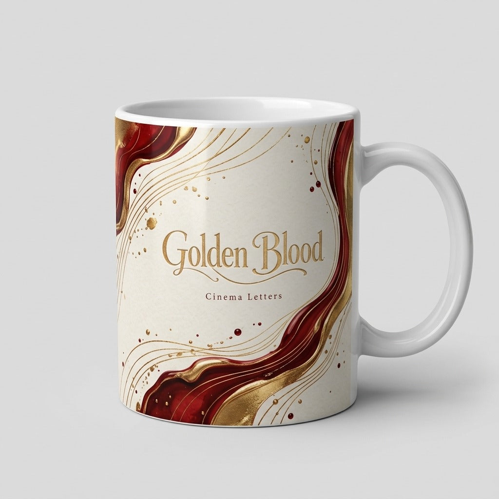 Cinema Letters — Golden Blood Mug — product mockup