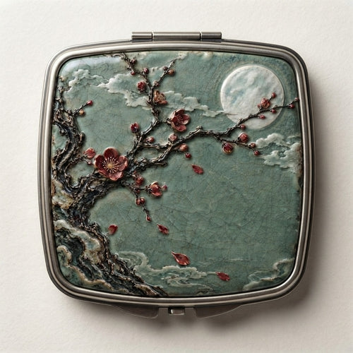 MOON INK 墨月 — 一枝春 (a branch of spring) Compact Square Mirror