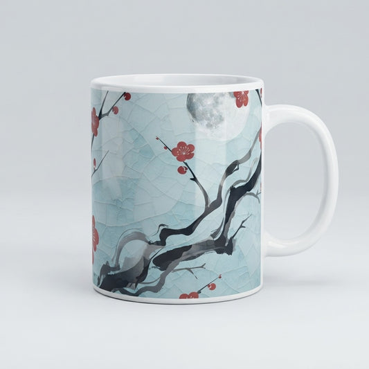 MOON INK 墨月 — 一枝春 (a branch of spring) Mug — product mockup