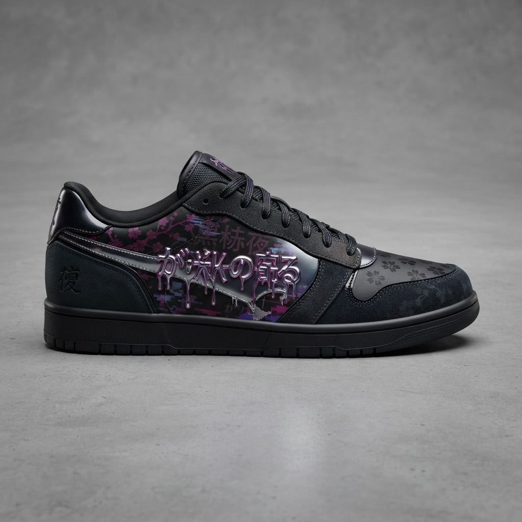 PHONK GODZ — WATASHI O MATTE IRU Men's Low Top Sneakers — product mockup