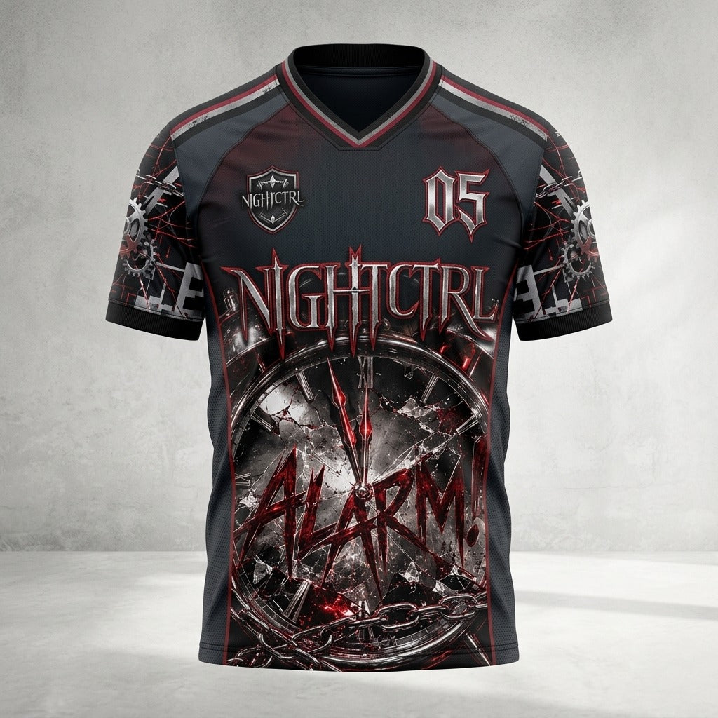 NIGHTCTRL — ALARM! Men's Sports Jersey (AOP) — product mockup