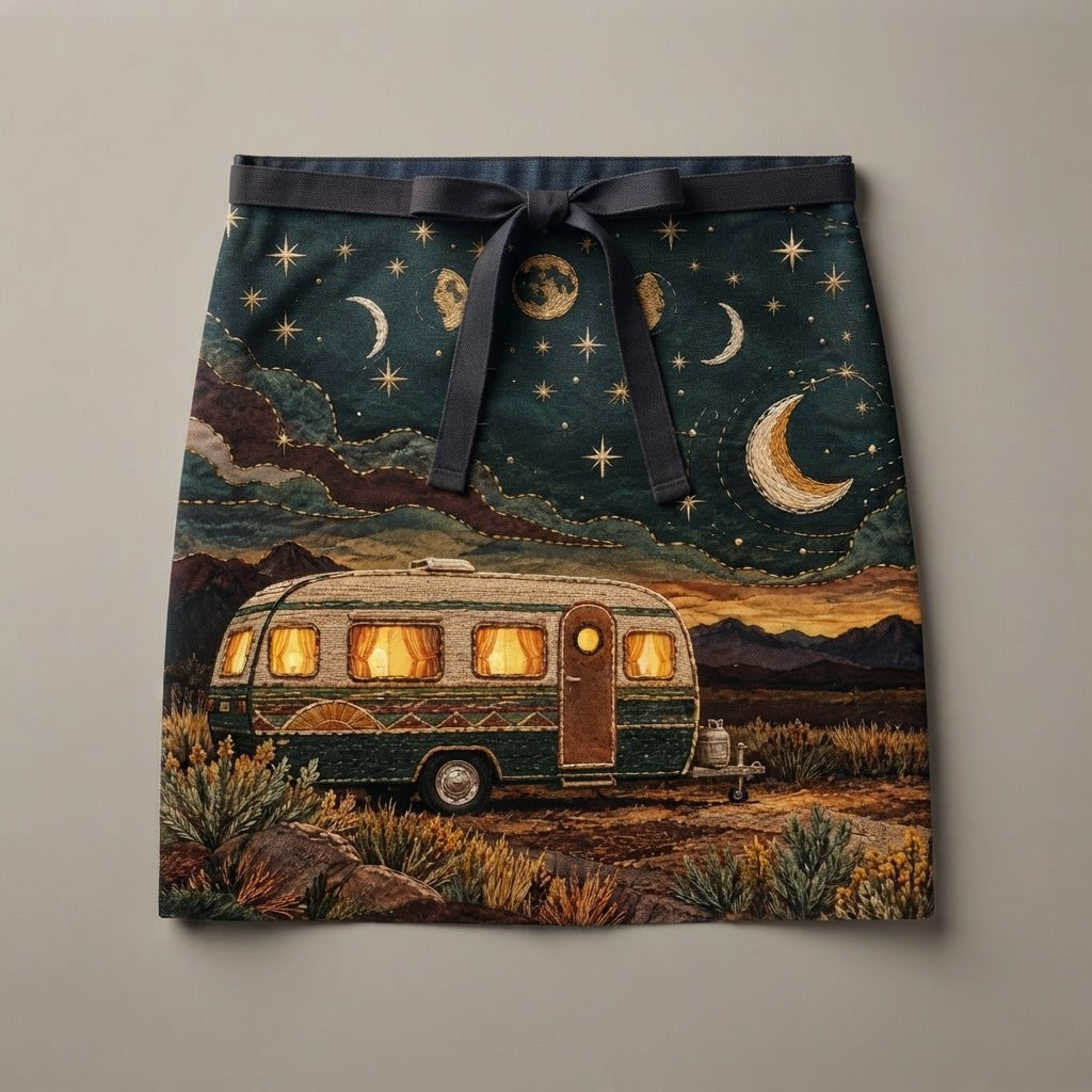 CARAVAN JAZZ — Four In The Morning Denim Half Apron — product mockup
