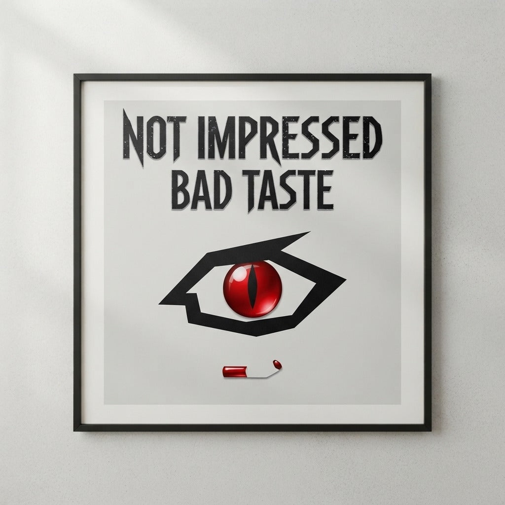 Bad Taste — Not Impressed Poster — product mockup