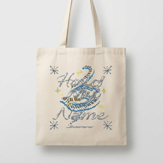 Sweetener — Hold My Name Tote — product mockup