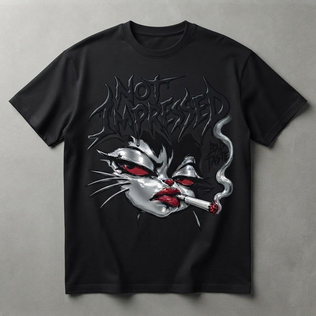 Bad Taste — Not Impressed Men's Heavy Oversized Tee — product mockup
