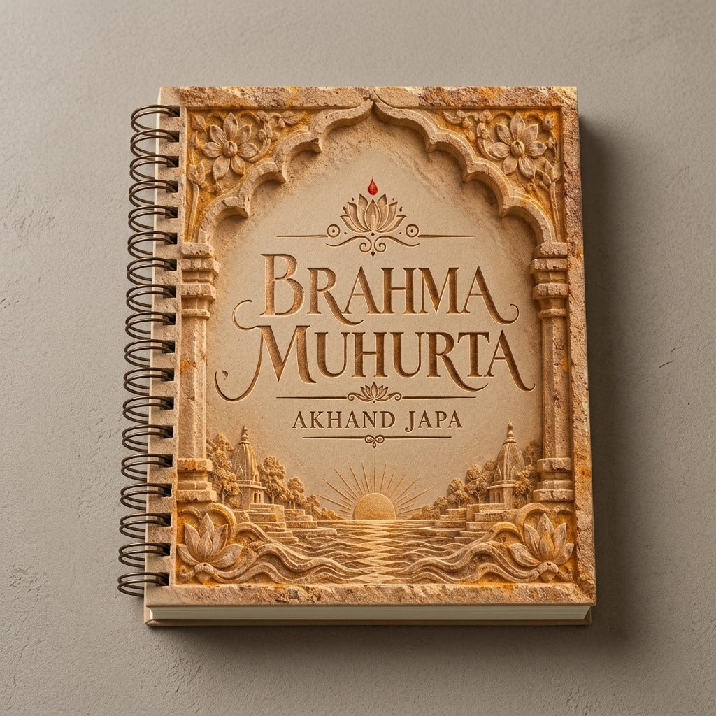 Akhand Japa — Brahma Muhurta Spiral Notebook - Ruled Line — product mockup