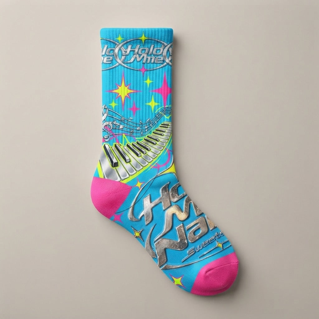 Sweetener — Hold My Name Sublimation Crew Socks (EU) — product mockup