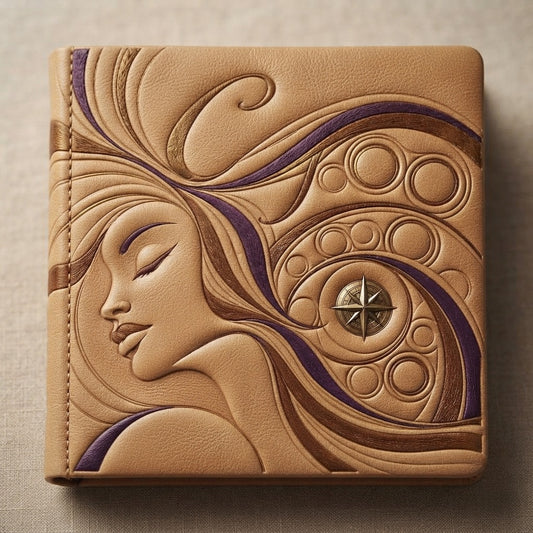 BOSSALINA — Compasso Vegan Leather Journal (Engraving) — product mockup