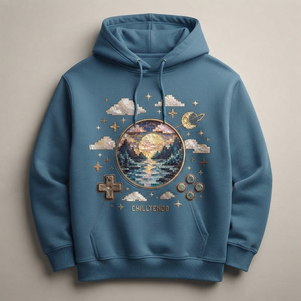 CHILLTENDO — Imaginary Console : Vol. 10 Unisex Legend Premium Heavyweight Cross-Grain Hooded Sweatshirt — product mockup