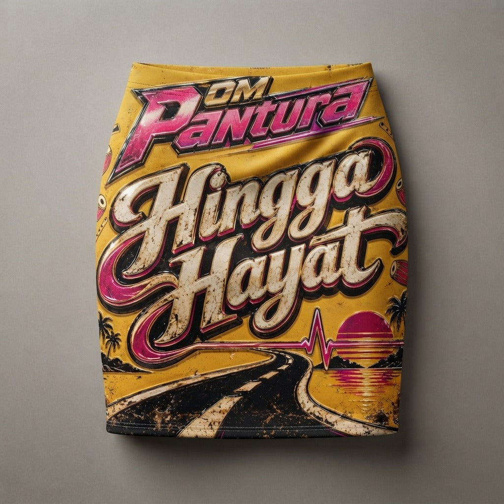 OM Pantura — Hingga Hayat Women's Pencil Skirt (AOP) — product mockup