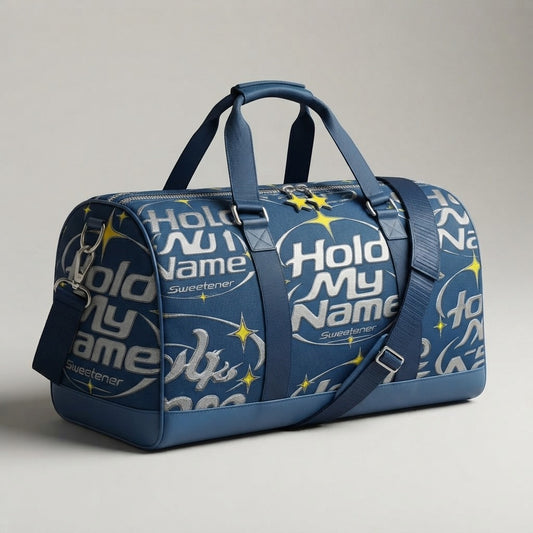 Sweetener — Hold My Name 27" Explorer Large Duffel Bag — product mockup