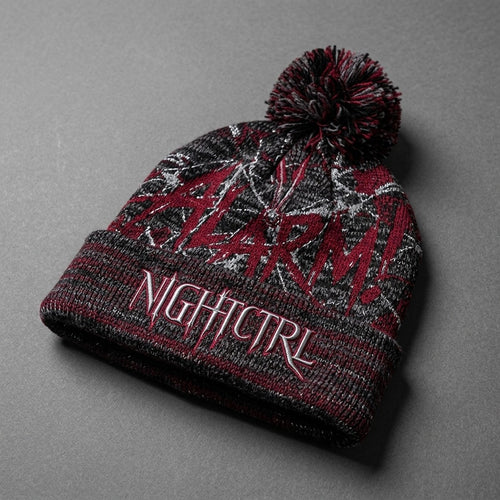 NIGHTCTRL — ALARM! Halftime Heather Pom Beanie