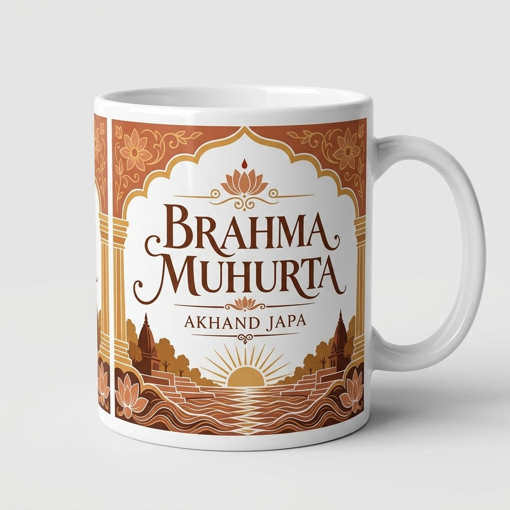 Akhand Japa — Brahma Muhurta Mug — product mockup