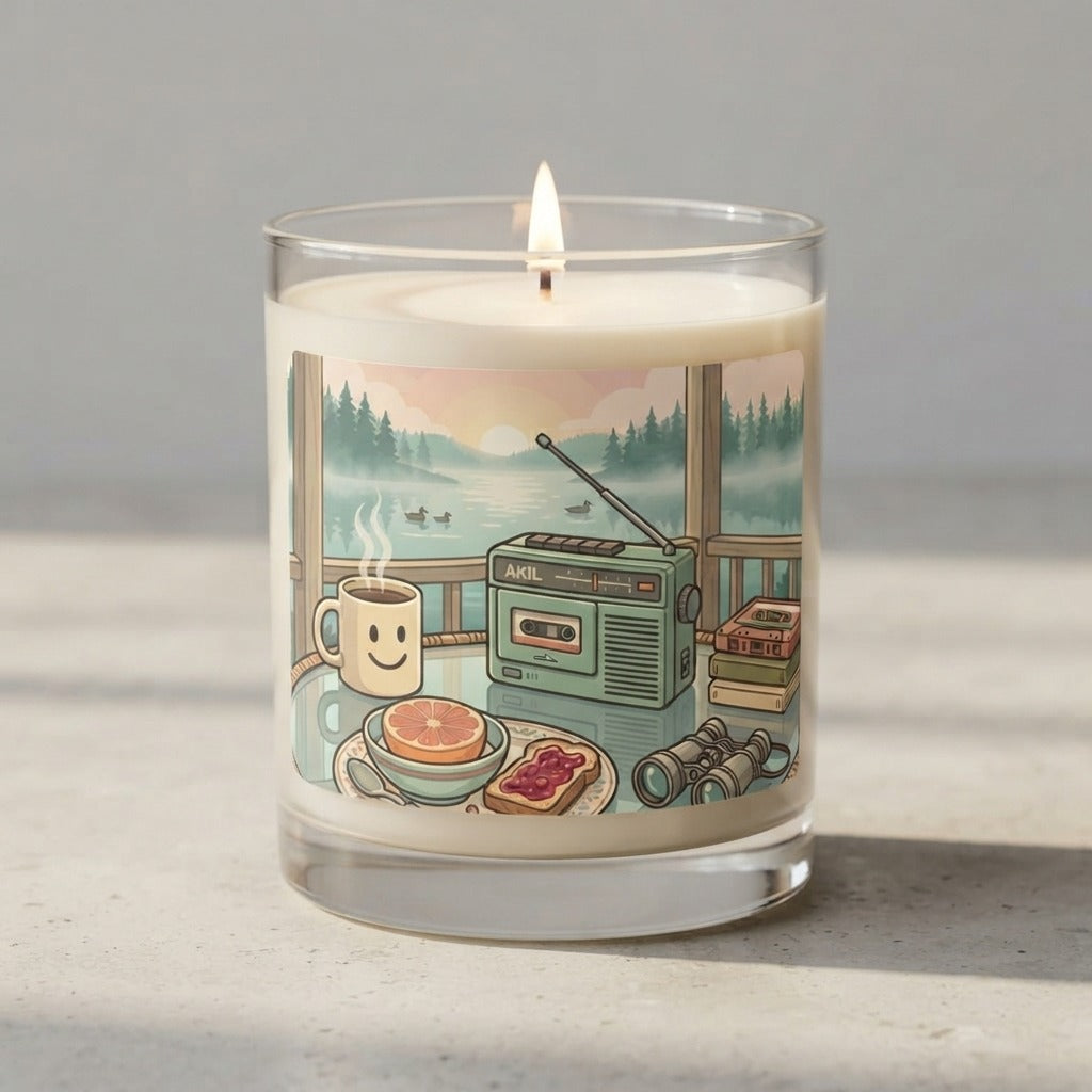 GOOD MORNING TAPES — Good Morning Playlist-Vol 22 Scented Soy Candle, 9oz — product mockup