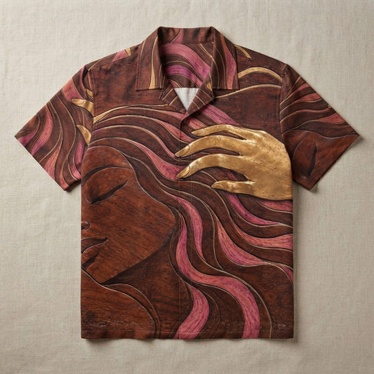 BOSSALINA — Cafuné Men's Hawaiian Camp Shirt (AOP) — product mockup