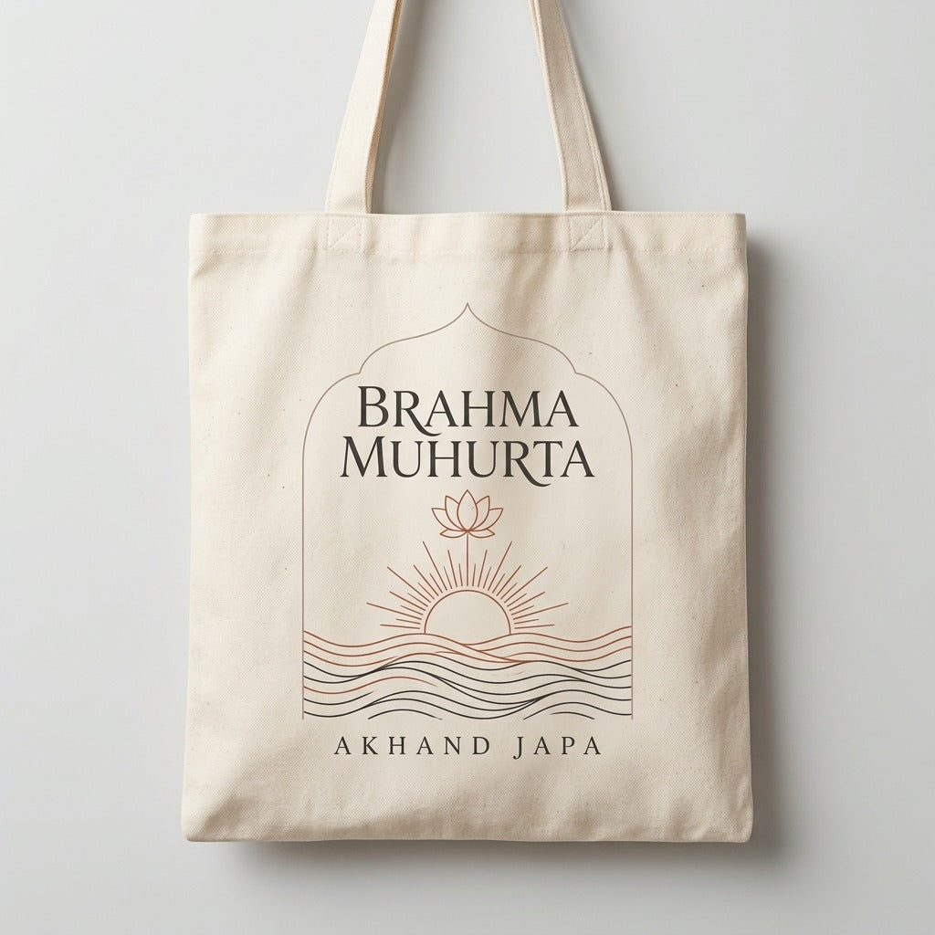 Akhand Japa — Brahma Muhurta Tote — product mockup