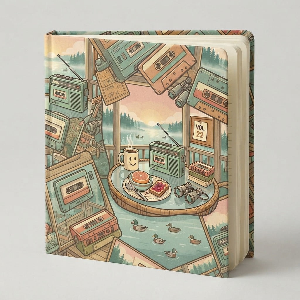 GOOD MORNING TAPES — Good Morning Playlist-Vol 22 Hardcover Journal Matte (Blank) — product mockup