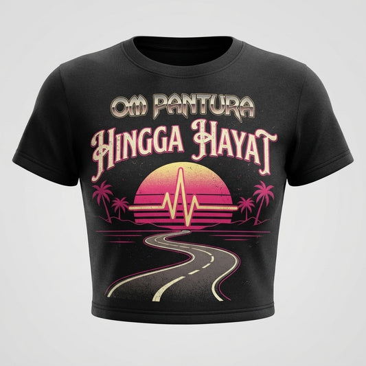 OM Pantura — Hingga Hayat Women's Jersey Crop Tee — product mockup