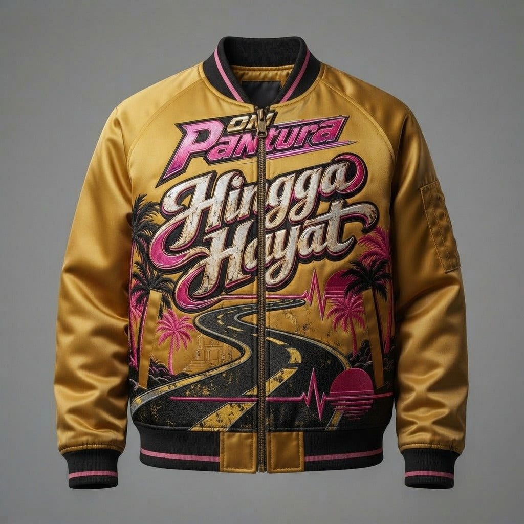 OM Pantura — Hingga Hayat Bomber Jacket — product mockup