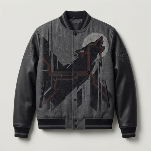 Nobody Answers — If I Was A Wolf Unisex Varsity Bomber Jacket