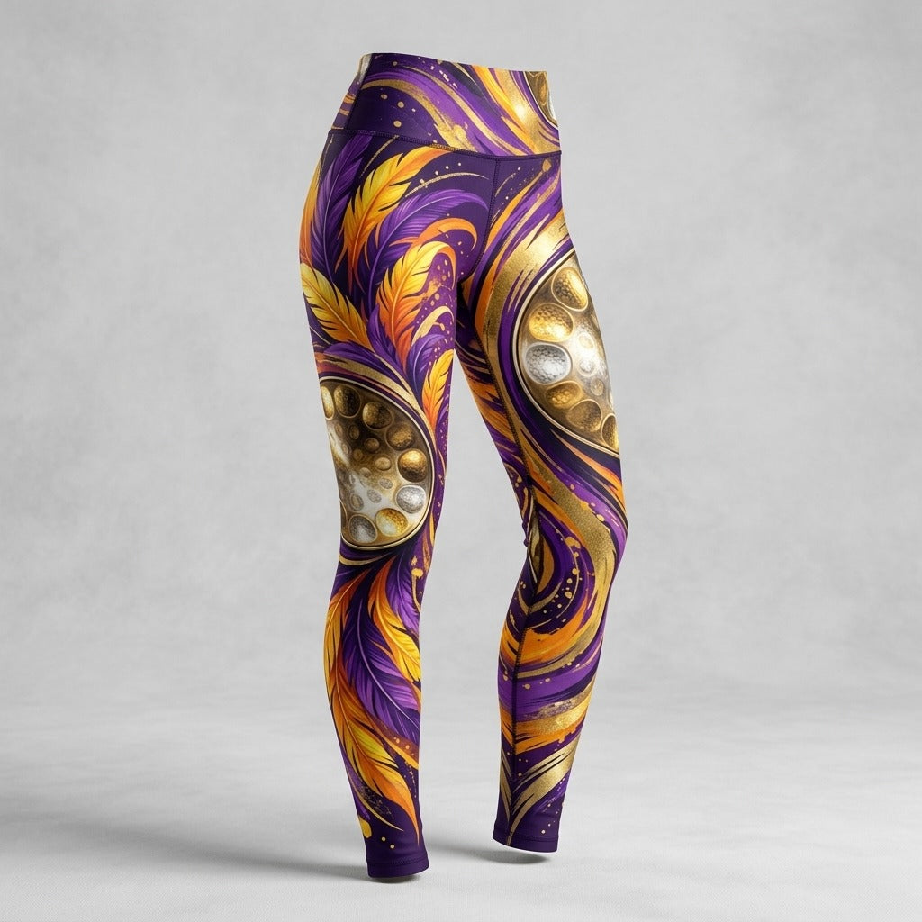 Sokah — Dey Mas Women's Cut & Sew Casual Leggings (AOP) — product mockup