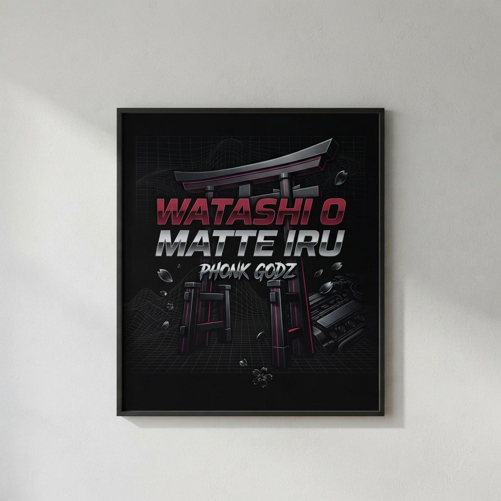 PHONK GODZ — WATASHI O MATTE IRU Poster — product mockup
