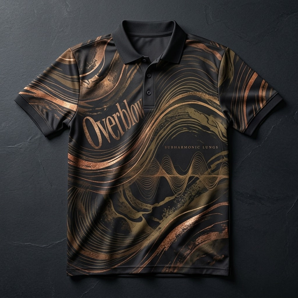SUBHARMONIC LUNGS — Overblow PosiCharge Micro-Mesh Polo — product mockup